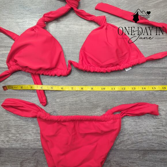 CharmLeaks Halter Triangle Bikini Swimsuit Size XL - Picture 2 of 4